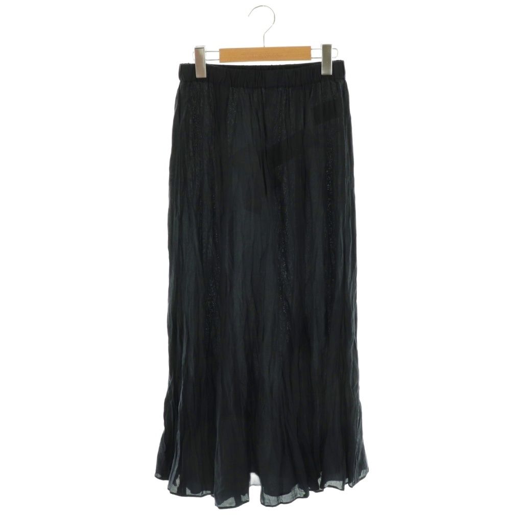 【中古】コルピエロ Col Pierrot 23SS washable rayon cotton スカート フレア ロング 36 ネイビー レディース コルピエロ Col Pierrot 23SS washable rayon cotton スカート フレア