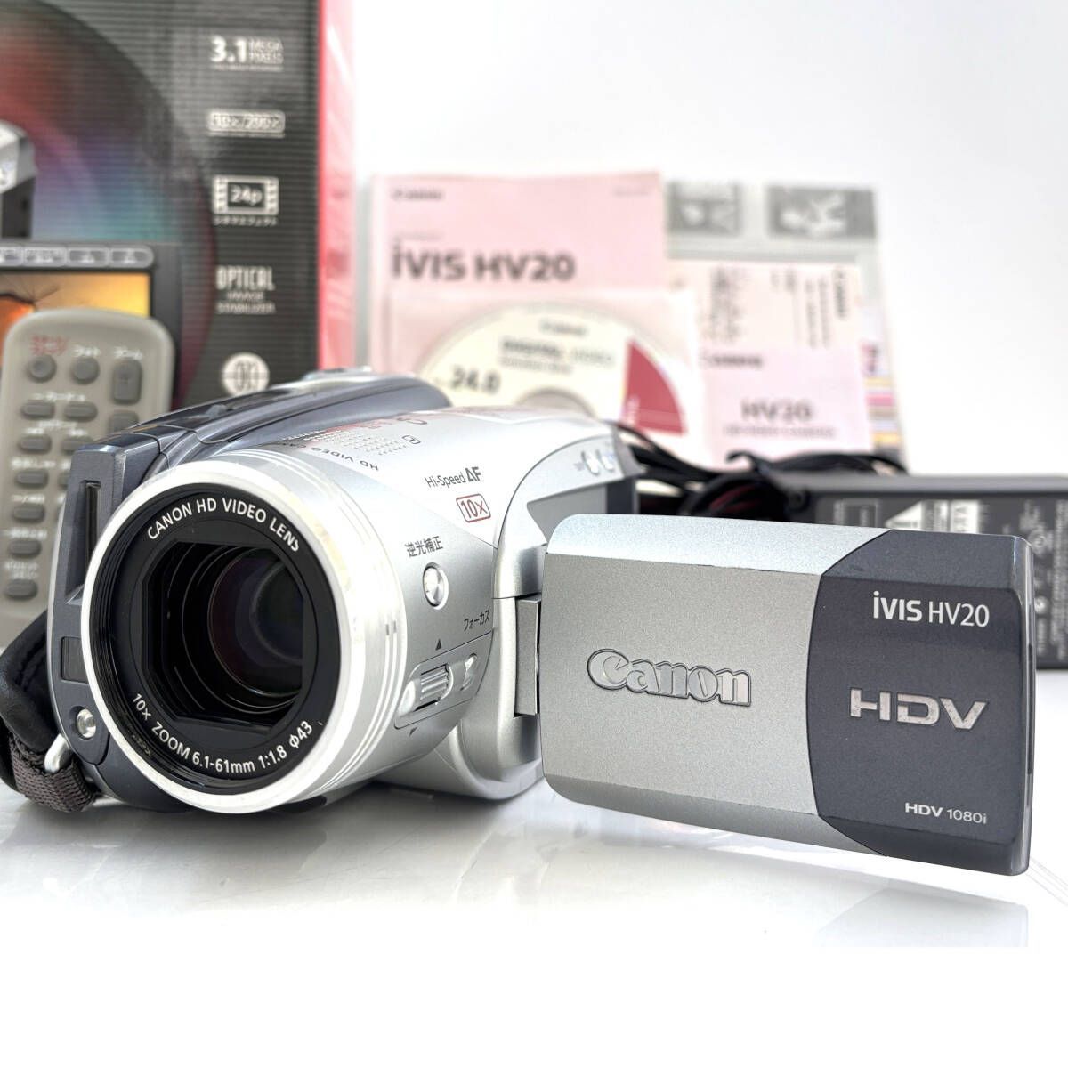 キヤノン】Canon iVIS HV20 ビデオカメラ + 充電器・バッテリー付き