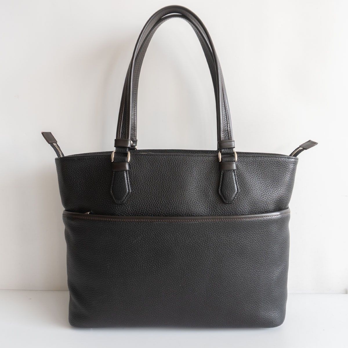 ☆美品☆ FIVE WOODS ビジネス　トート　プラトウ　ブラック 美品】 FIVE WOODS 【GRAIN ビジネストート】プラトウ レザー ブリーフ