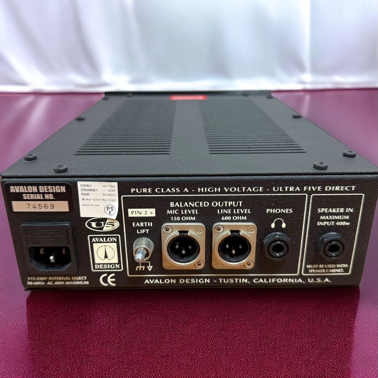 ☆送料無料 極美品 Avalon Design アバロンデザイン U5 BLACK ブラック