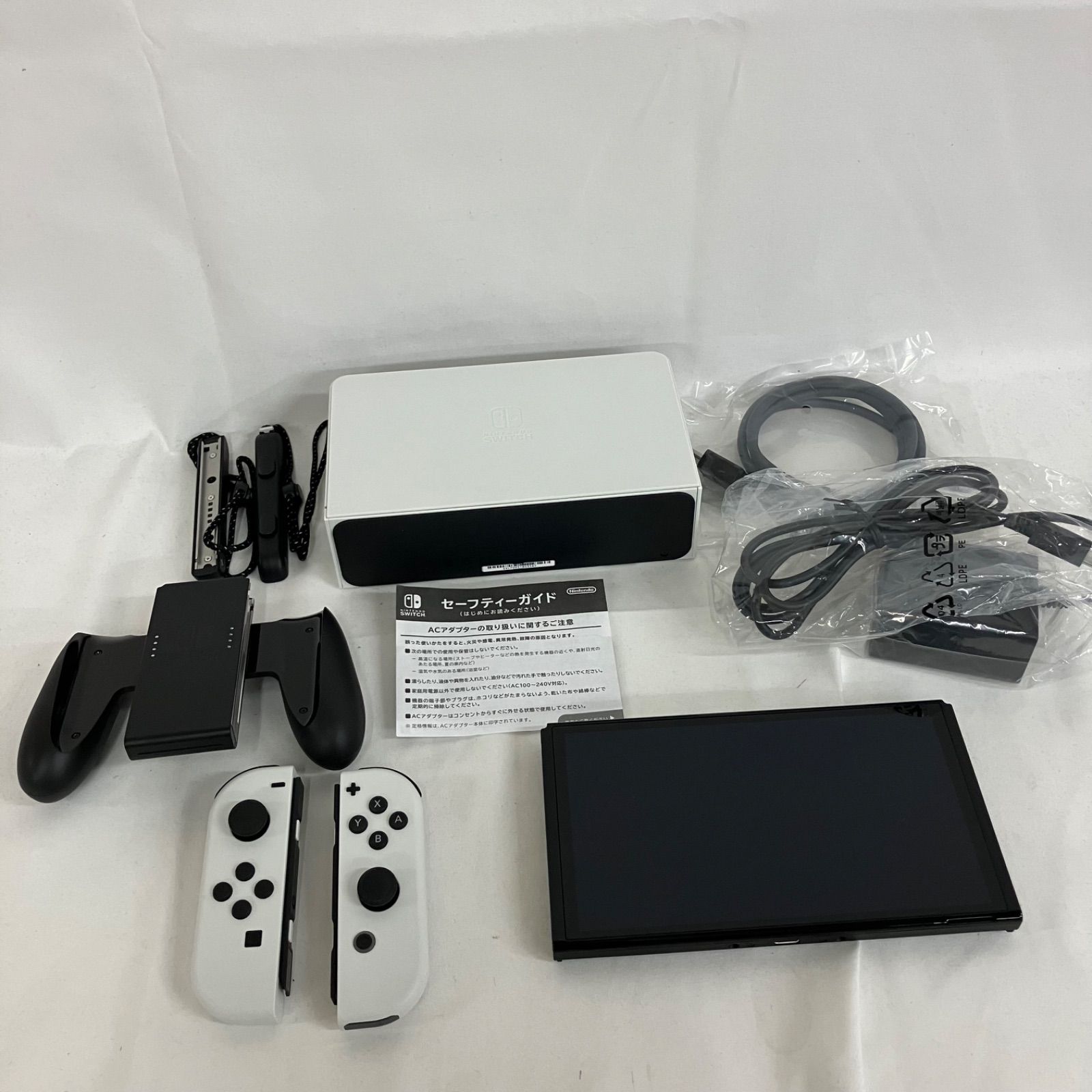 中古 Nintendo Switch 有機EL ホワイト スイッチ 本体 YDJ068 c090