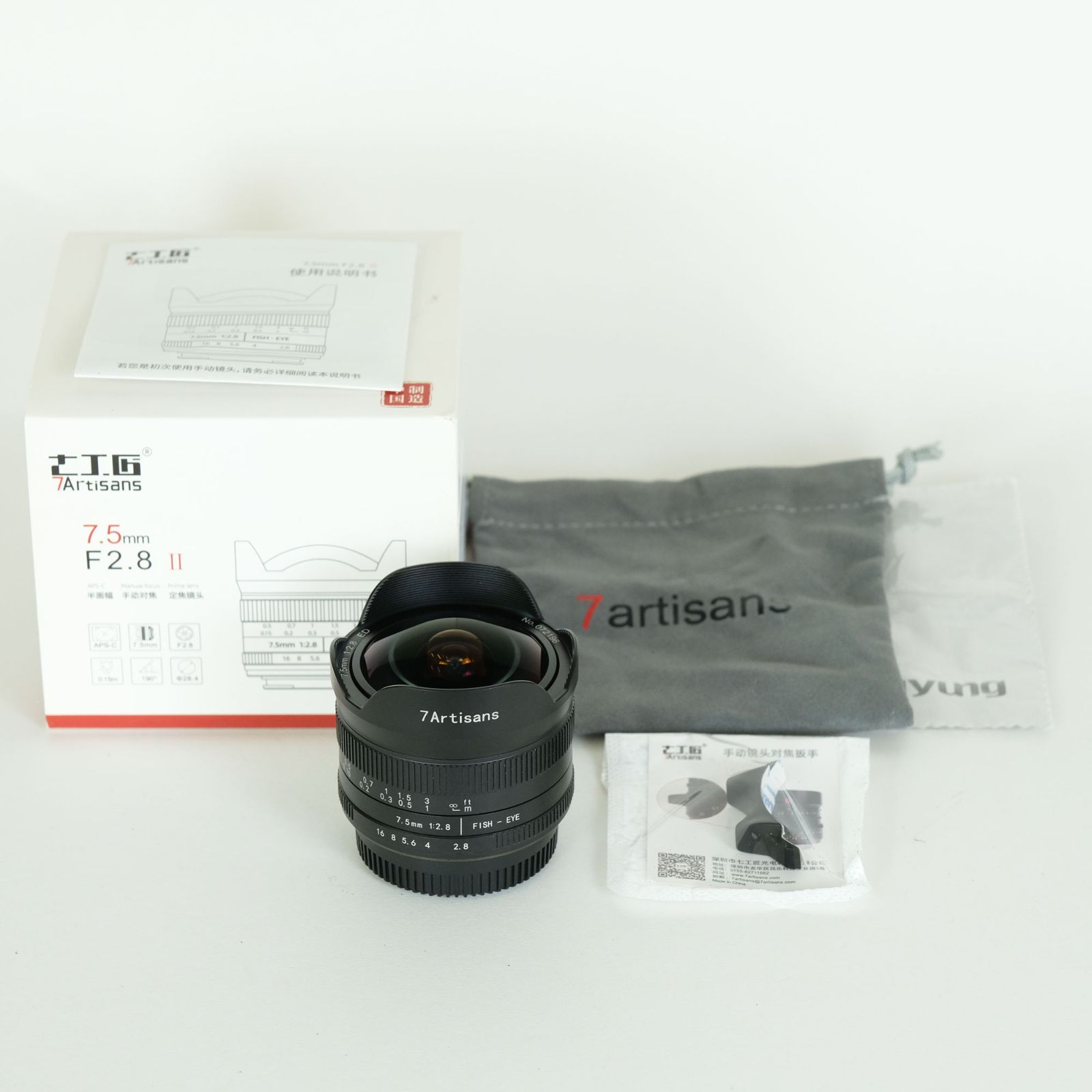 七工匠 7 Artisans 7.5 mm F 2.8 FISH-EYE II ED マイクロフォーサーズ用 ブラック マイクロフォーサーズマウント