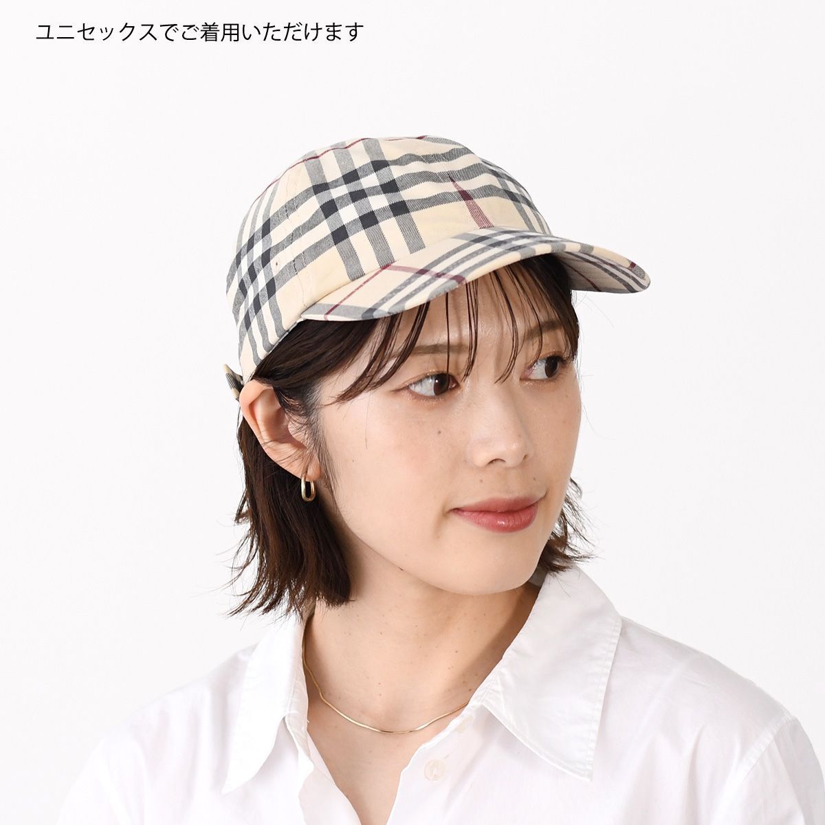 BURBERRY バーバリー 帽子 キャップ 8073370 チェックコットン ベース