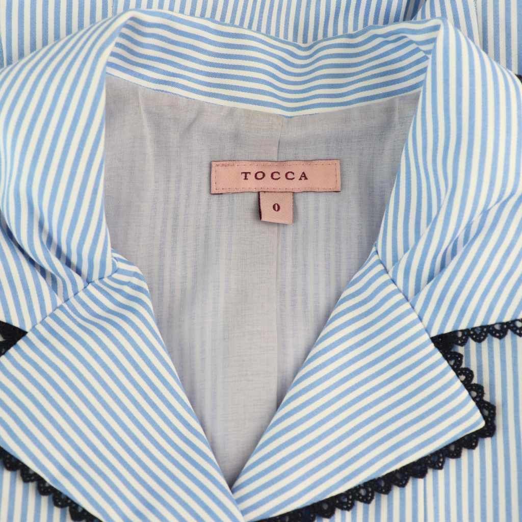 【中古】トッカ TOCCA 25SS RAINY RAINING ドレス ワンピース フレンチスリーブ ロング ストライプ 0 トッカ TOCCA 25SS RAINY RAINING ドレス ワンピース フレンチスリーブ