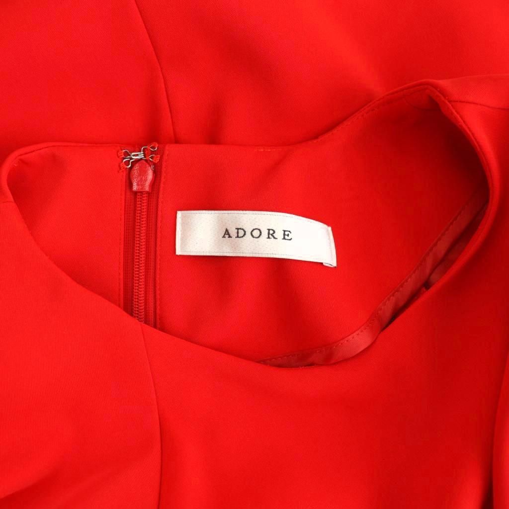 アドーア ADORE 24SS シアーラッフルカフワンピース 五分袖 ロング 38