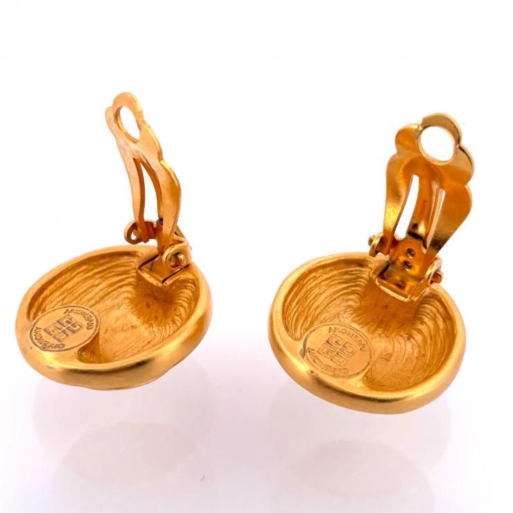 Givenchy ジバンシー ヴィンテージ GPゴールド イヤリング クリップ式