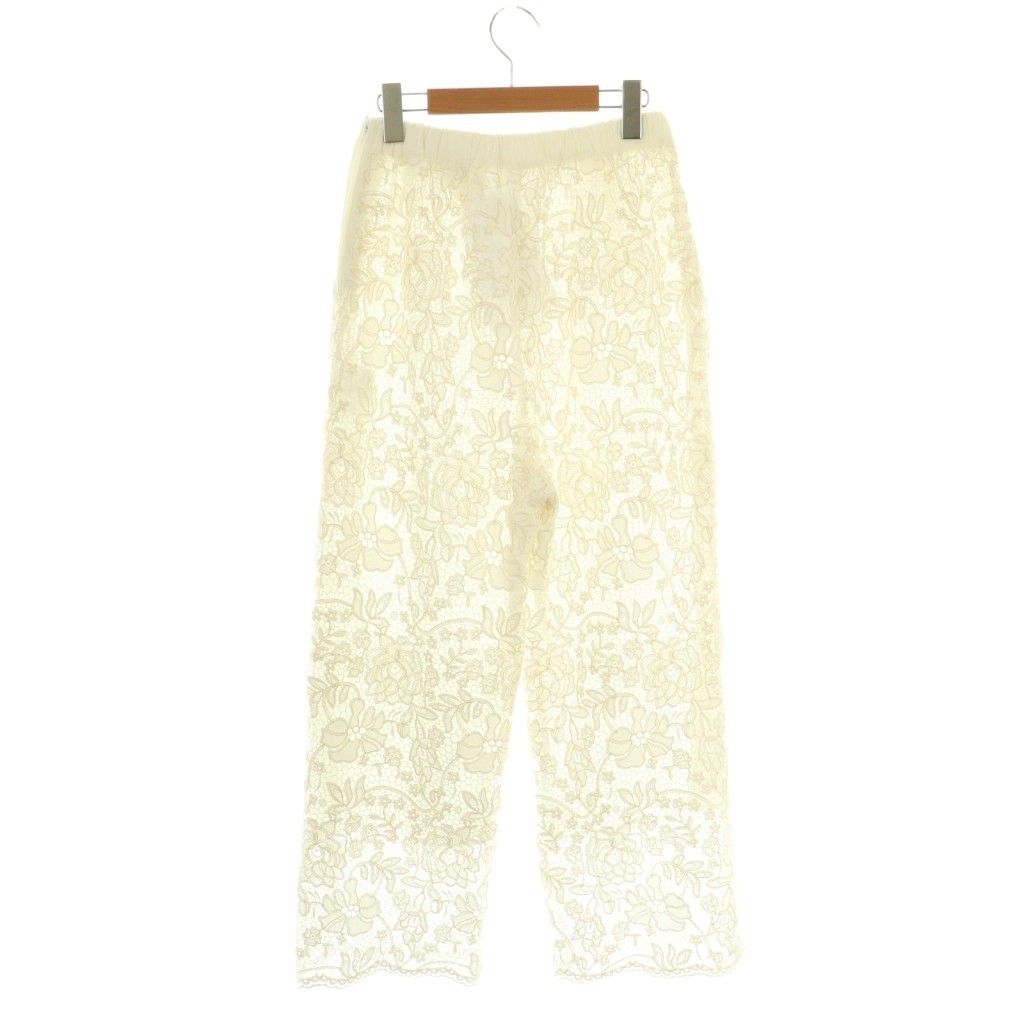 アナイ ANAYI 25SS ケミカルレースタックパンツ ストレート 36