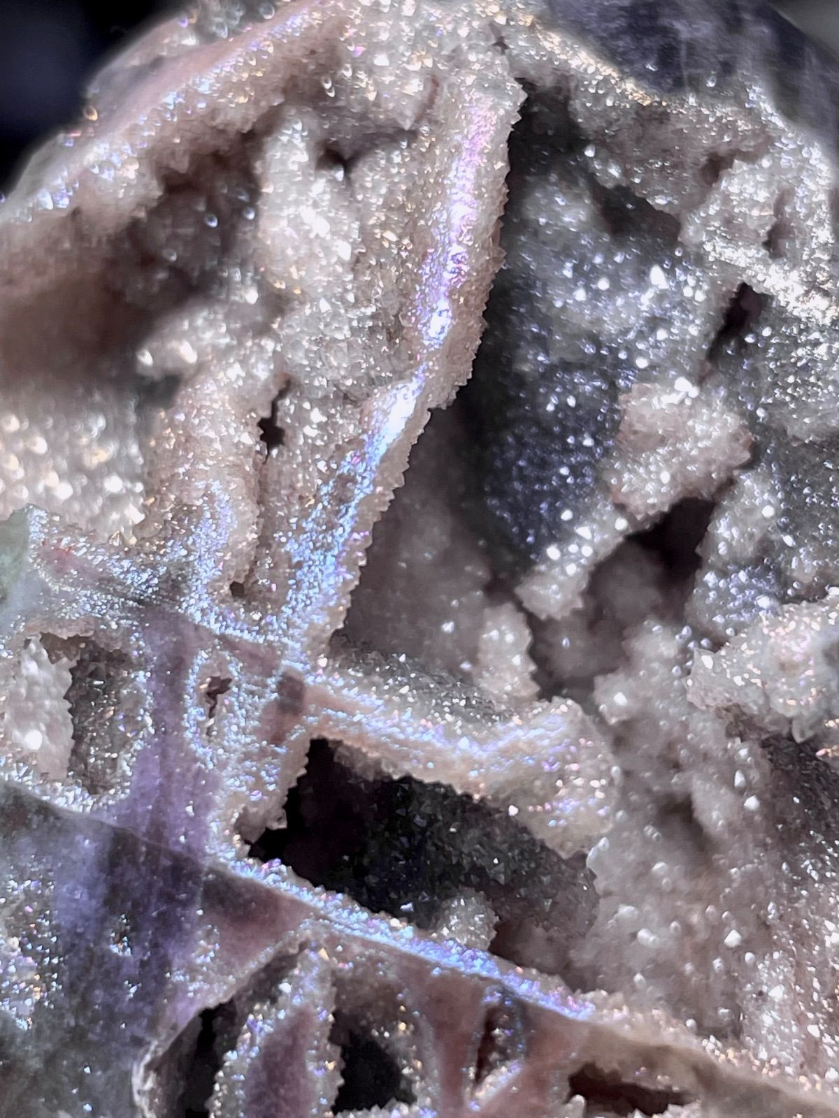 スファレライト【閃亜鉛鉱】卵型◇オーラスファレライト◇ジオード