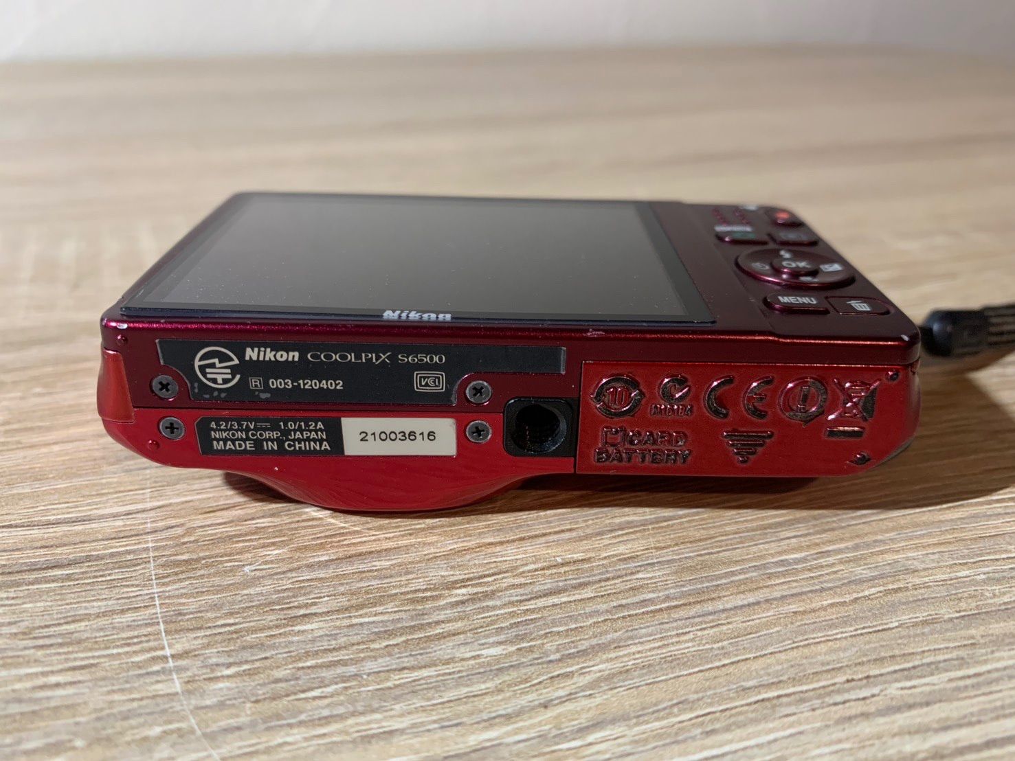 6691 Nikon COOLPIX S6500 レッド 動作確認済み - メルカリ
