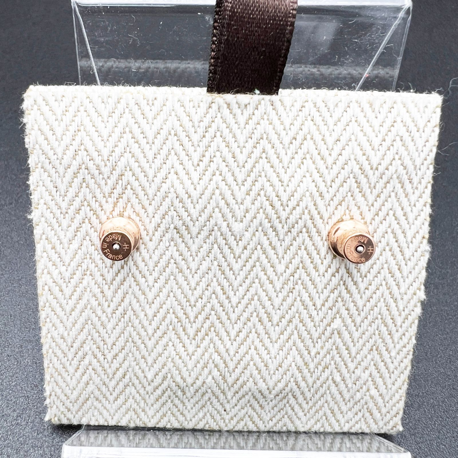 新品・未使用】HERMES エルメス ミニポップH ピアス ローズドラジェ