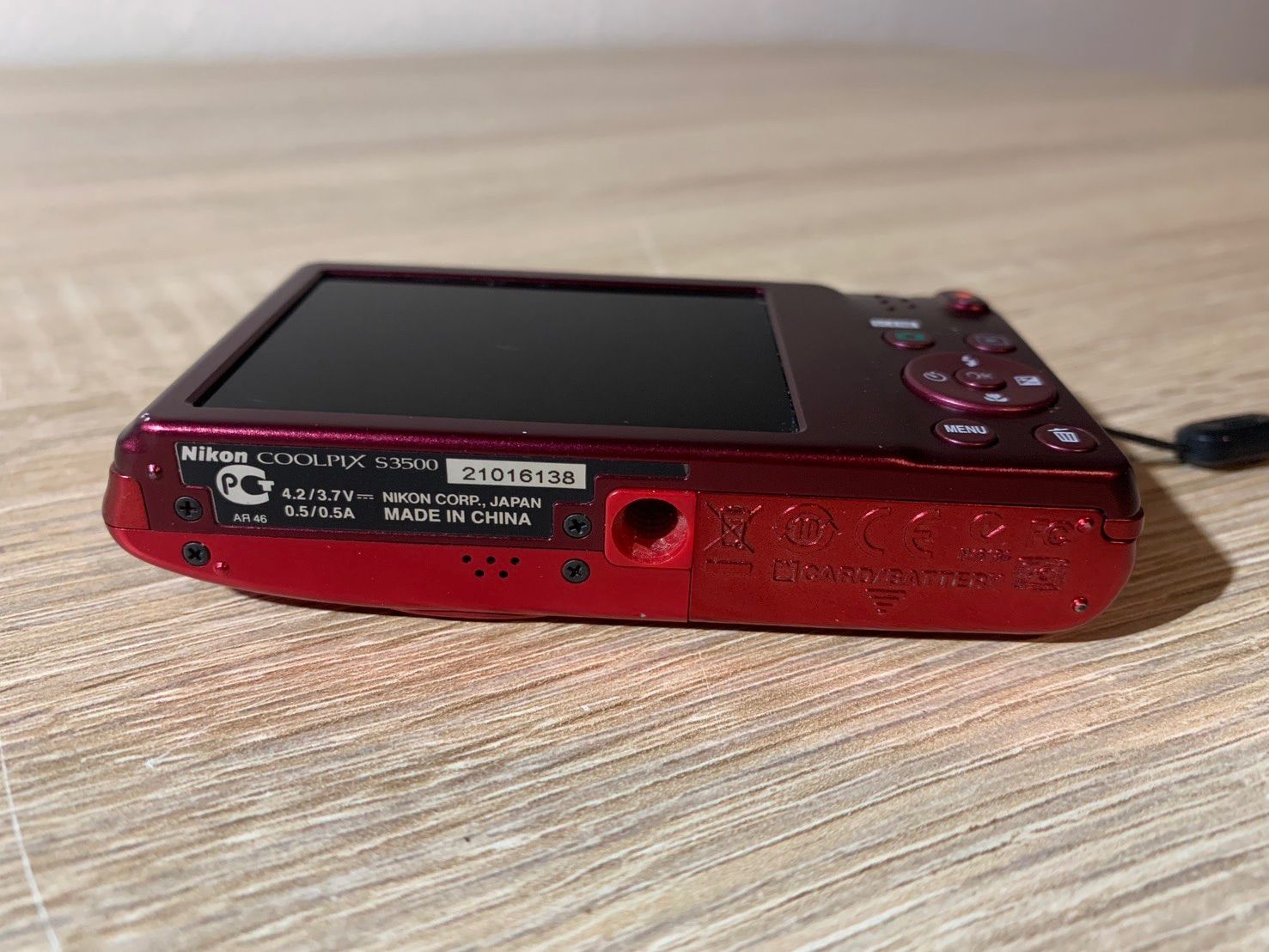 6693 Nikon COOLPIX S3500 レッド 動作確認済み - メルカリ