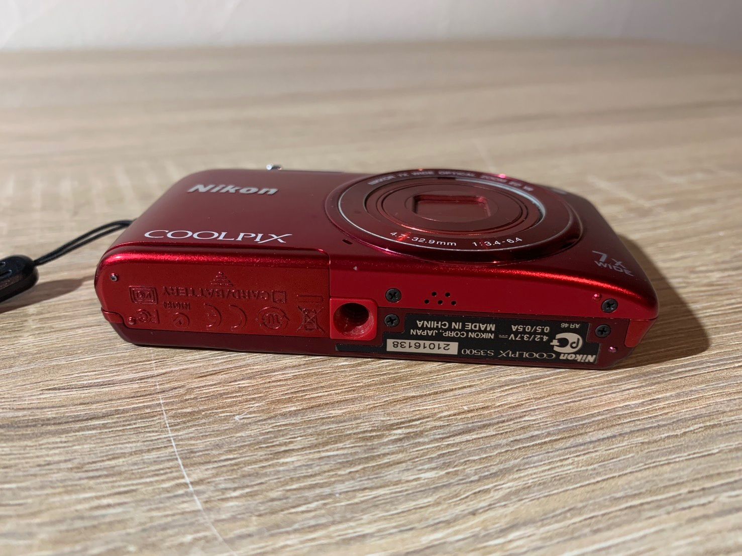 6693 Nikon COOLPIX S3500 レッド 動作確認済み - メルカリ