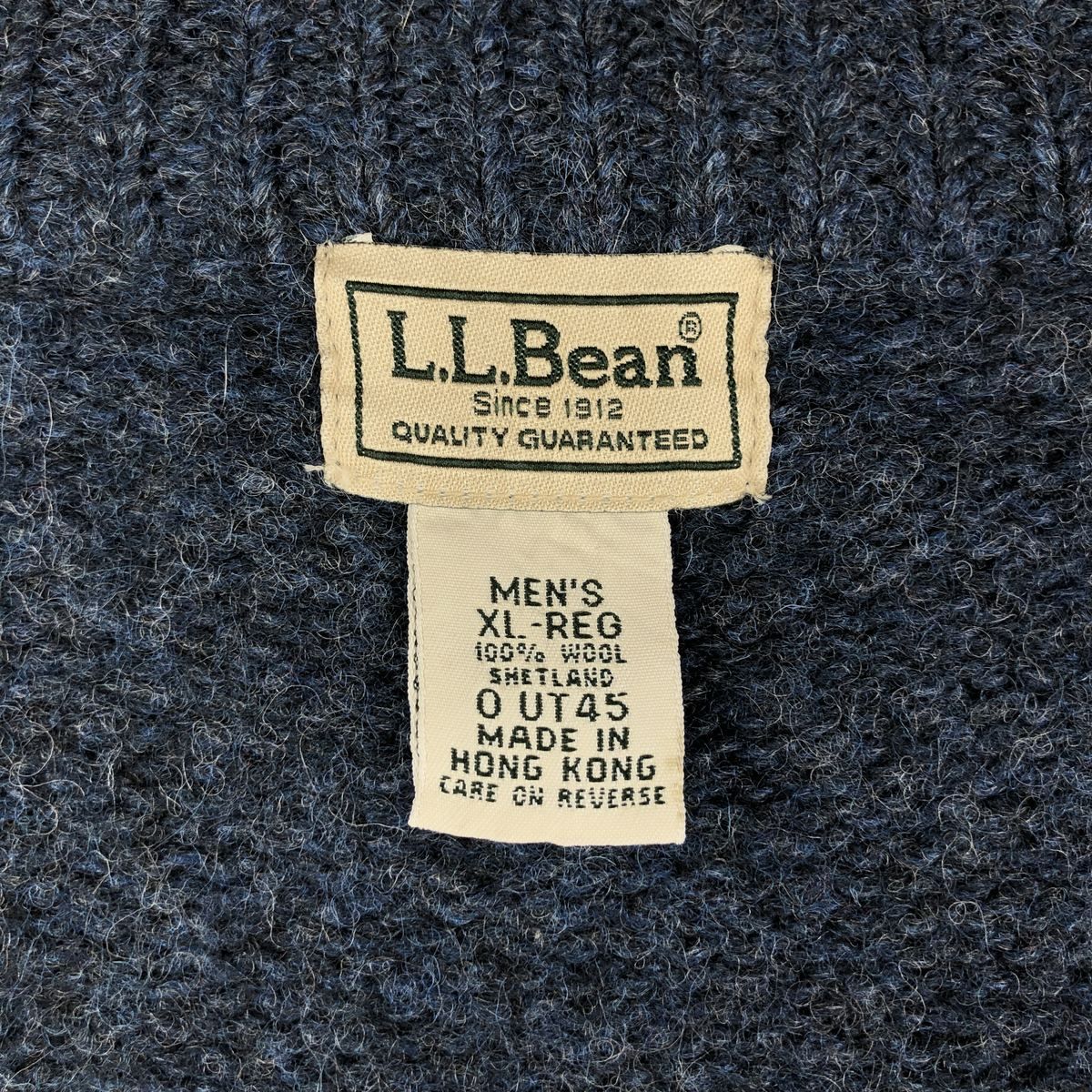 Men\u0027s エルエルビーン クールネックウールニット ネイビー 