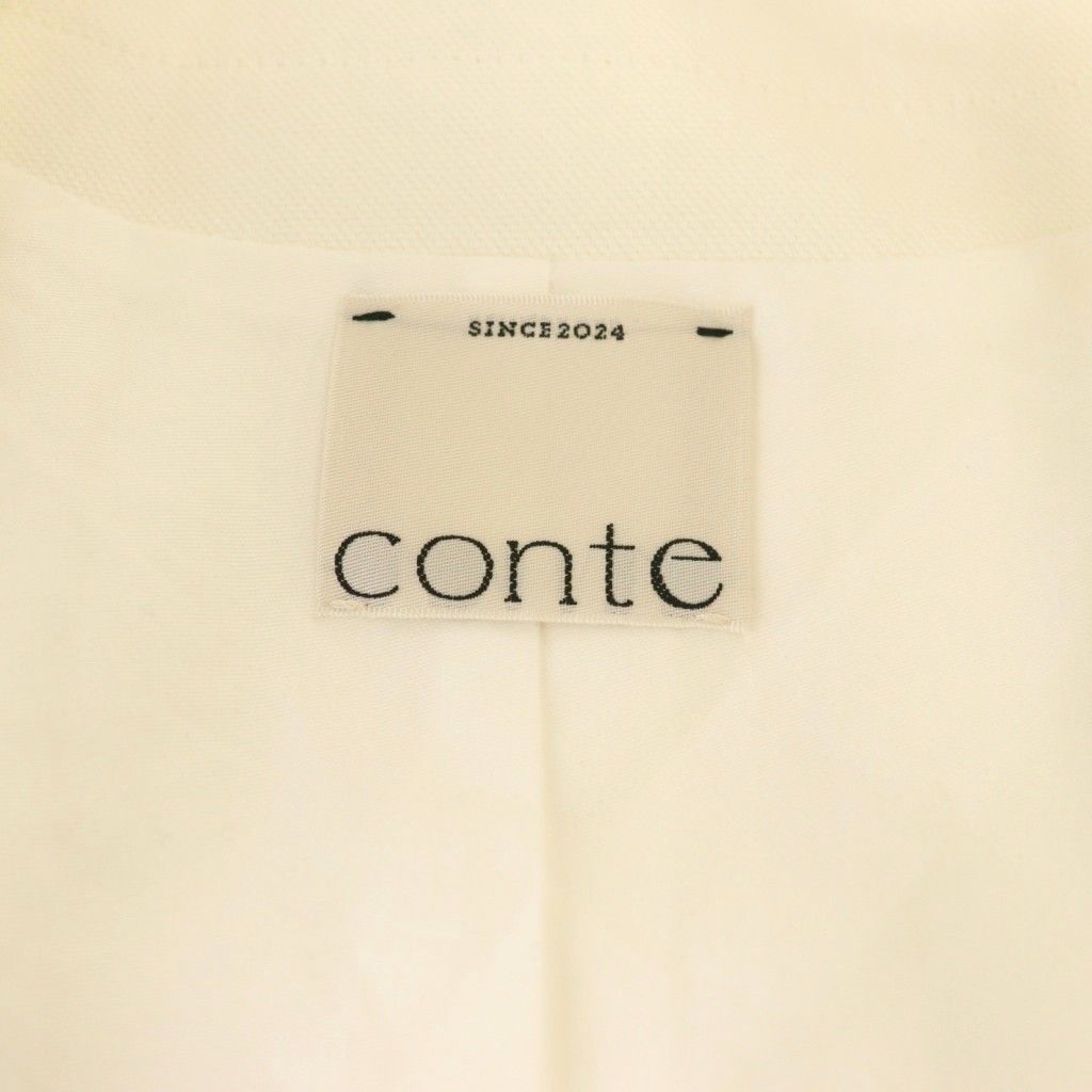 コンテ conte 25SS ペーパーノーカラージャケット カラーレス