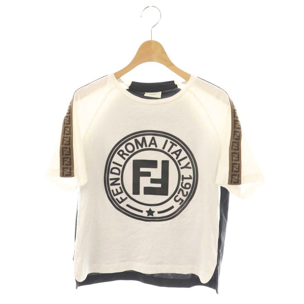 フェンディ FENDI ズッカ柄ロゴ半袖Tシャツ カットソー 12A ホワイト