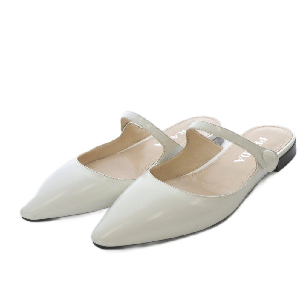 プラダ PRADA ミュール パンプス フラット ポインテッドトゥ