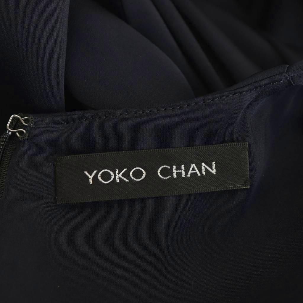 ヨーコチャン YOKO CHAN ワンピース ミニ ノースリーブ 36 紺 ネイビー