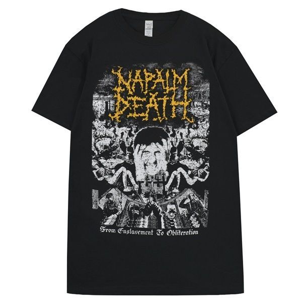 【未使用】Napalm Death tシャツ Mサイズ　ナパームデス　2023 NAPALM DEATH ナパームデス From Enslavement To Obliteration Tシャツ