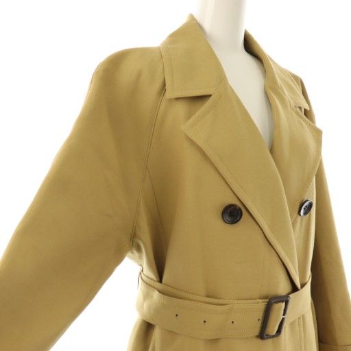 ダイアグラム グレースコンチネンタル Diagram GRACE CONTINENTAL 24AW ロングコート スプリングコート ダブル 38 カーキベージュ /ES ■OS