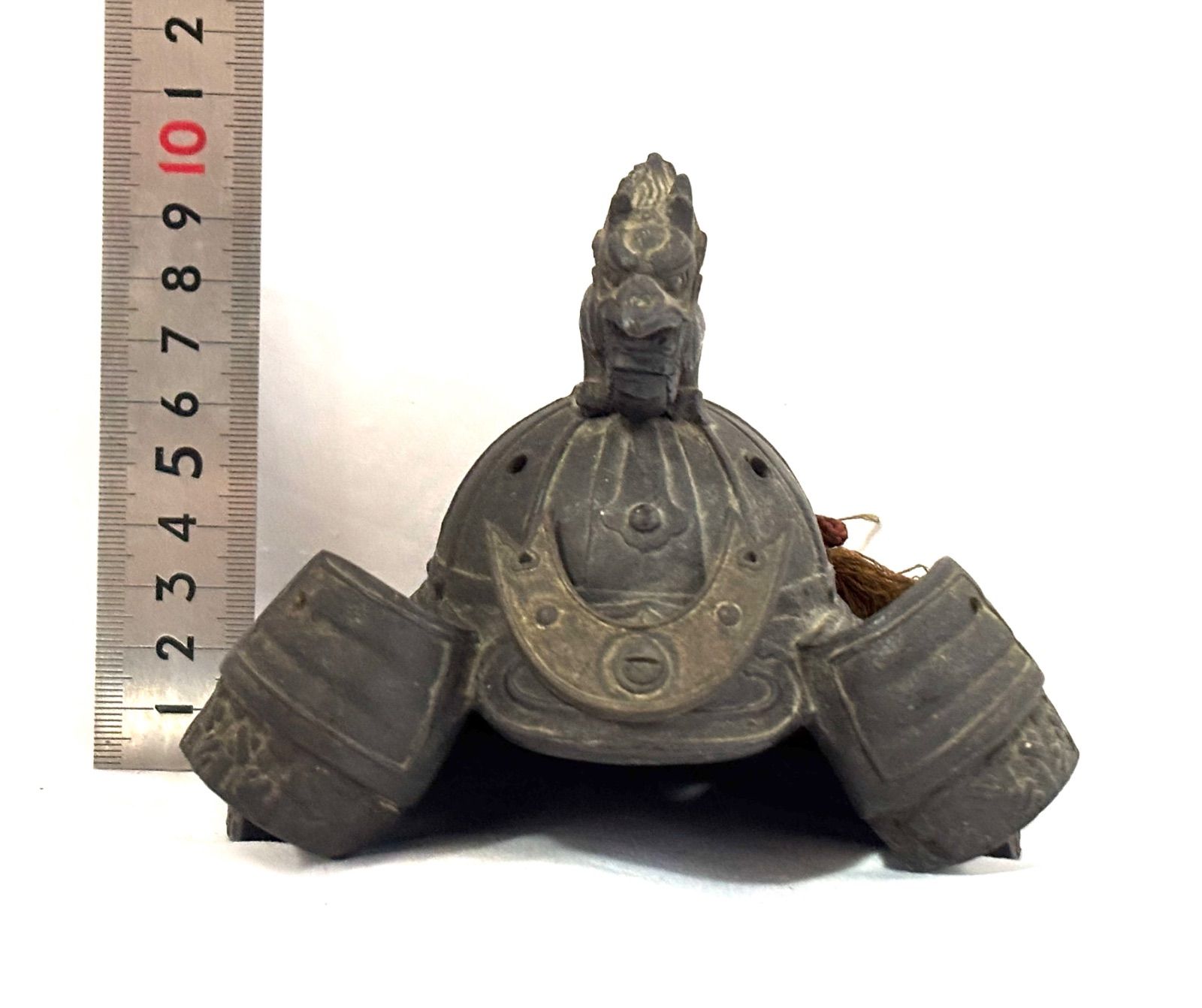 旧日本軍 海軍検定褒賞 昭和十年 飾り兜 兜戦時 骨董 アンティーク