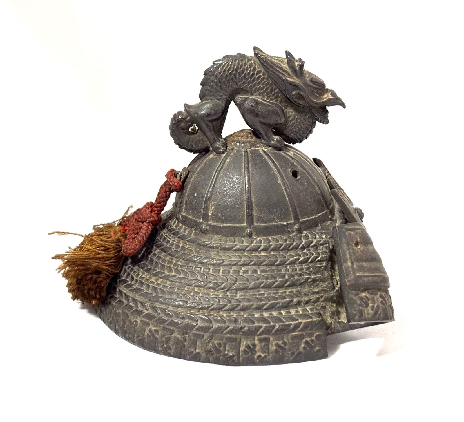 旧日本軍 海軍検定褒賞 昭和十年 飾り兜 兜戦時 骨董 アンティーク