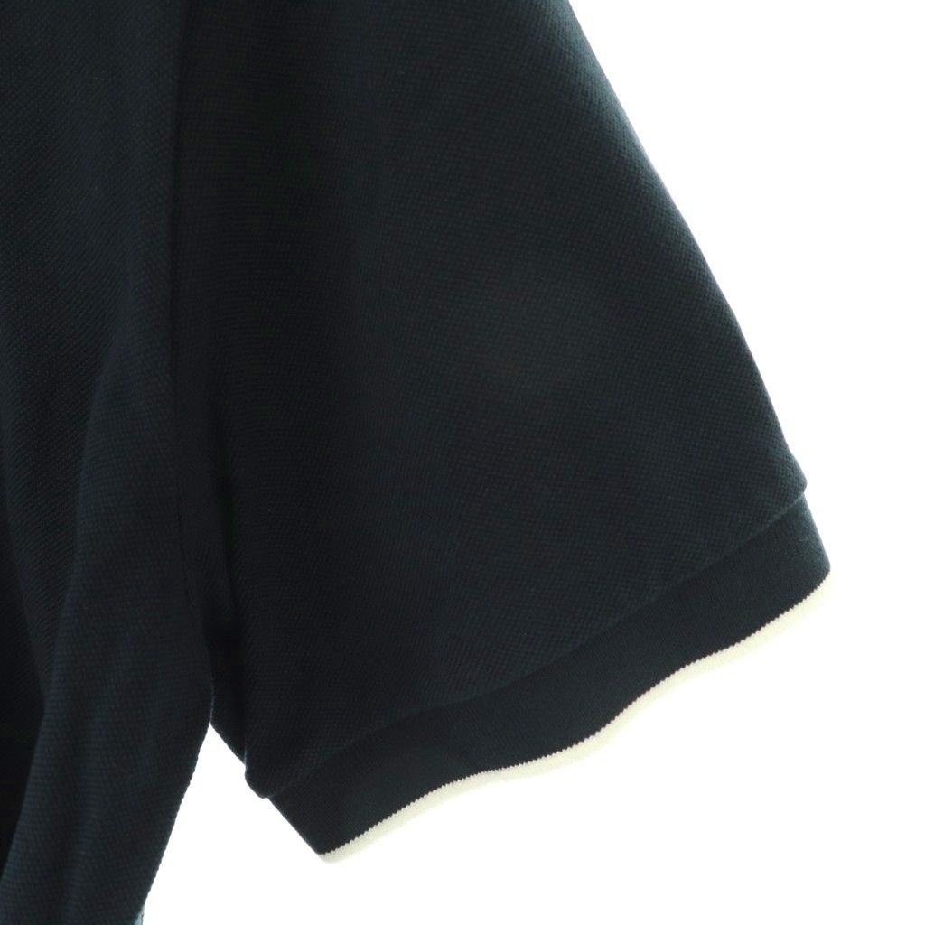 プラダ PRADA SJN256 鹿の子 ラバーロゴ ポロシャツ 半袖 XXL ネイビー