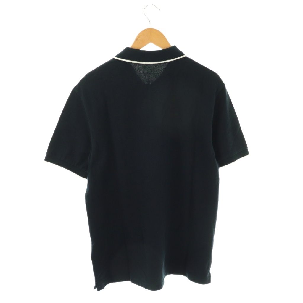 プラダ PRADA SJN256 鹿の子 ラバーロゴ ポロシャツ 半袖 XXL ネイビー