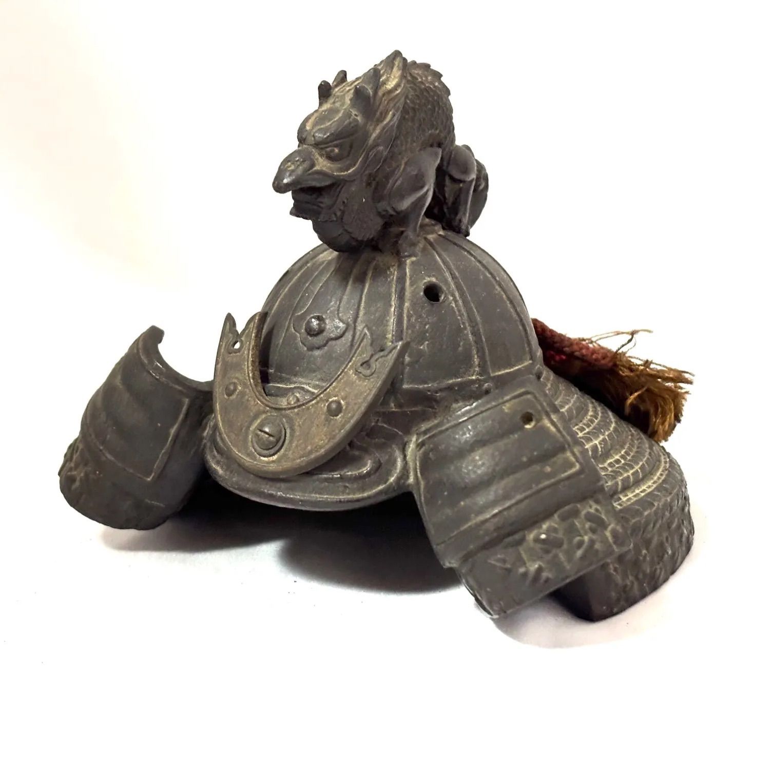 旧日本軍 海軍検定褒賞 昭和十年 飾り兜 兜戦時 骨董 アンティーク