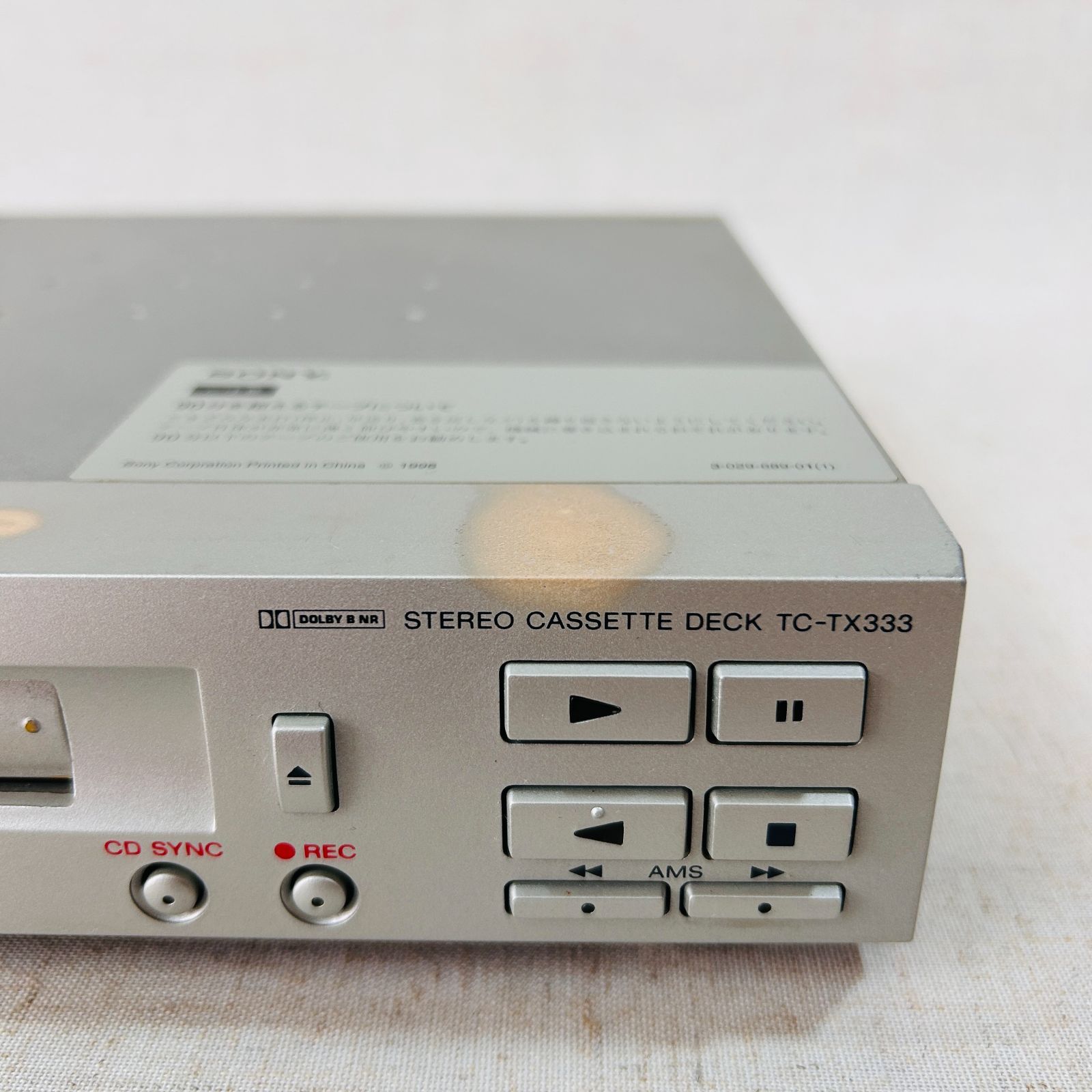 ジャンク】SONY ソニー システムカセットデッキ TC-TX333 - メルカリ