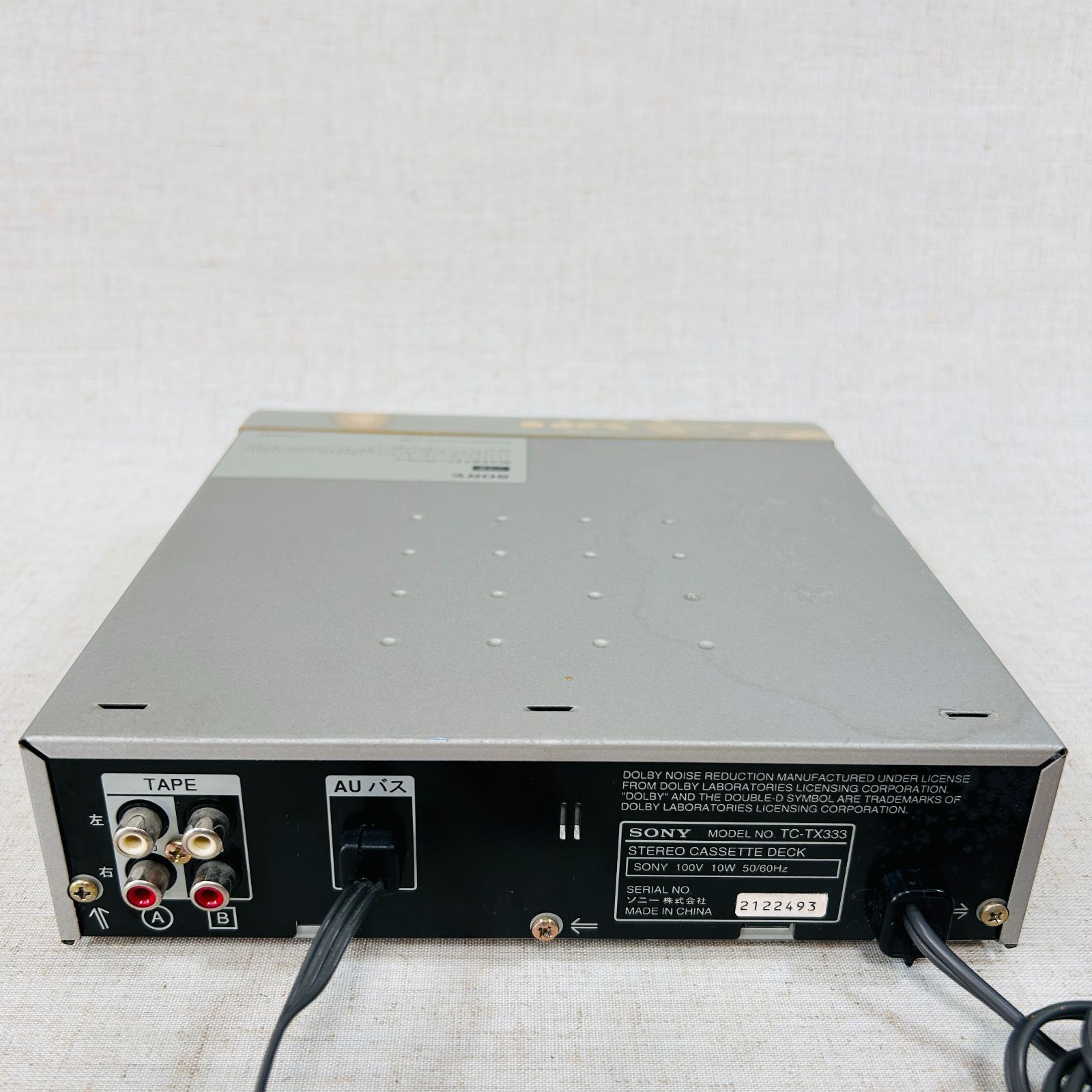 ジャンク】SONY ソニー システムカセットデッキ TC-TX333 - メルカリ