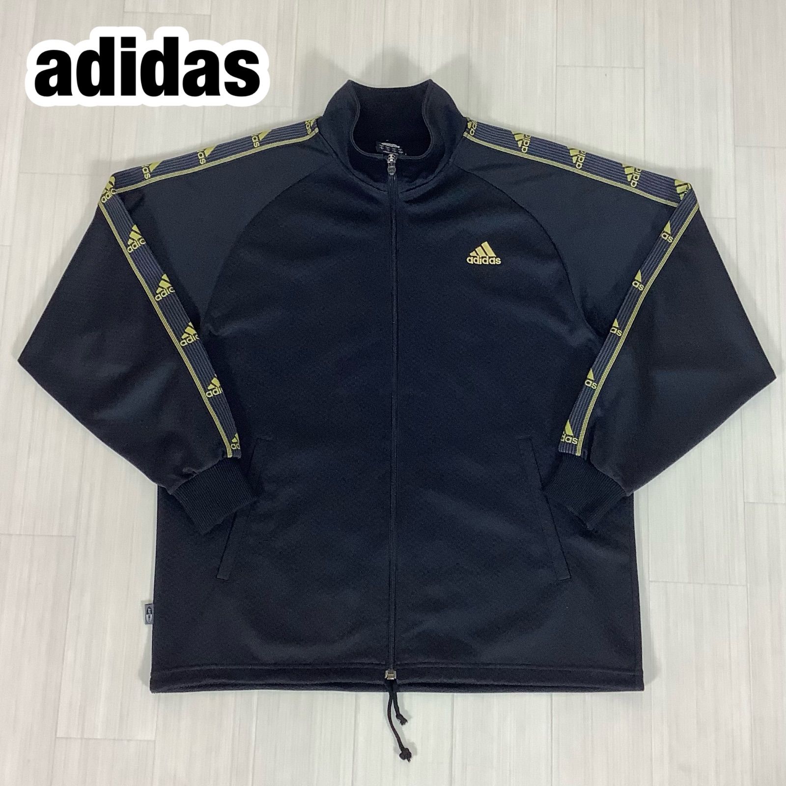 adidas アディダス トラックジャケット ジャージ上 M ブラック 黒