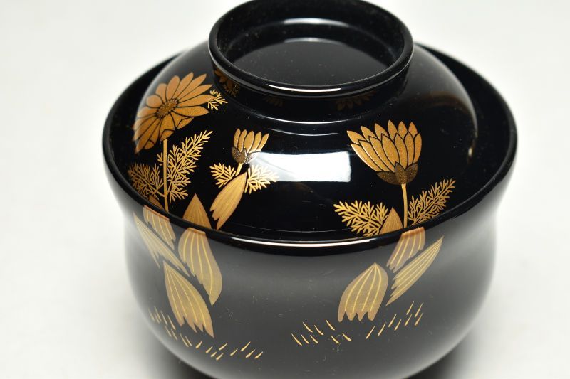 蔵A5694】輪島 塩徳屋漆器店 絵替蒔絵 吸物椀 五客 共箱 - メルカリ