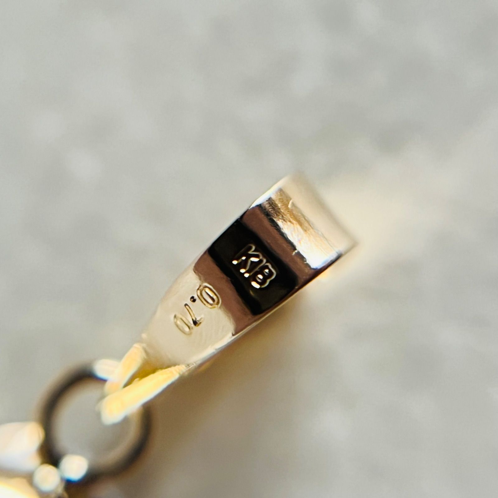 K18 天然石タンザナイト ラウンド ペンダントトップ 18金イエロー