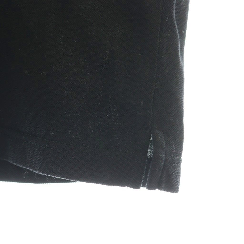 プラダ PRADA PIQUET ピケ 半袖ポロシャツ L ブラック UJN444 /DF □OS