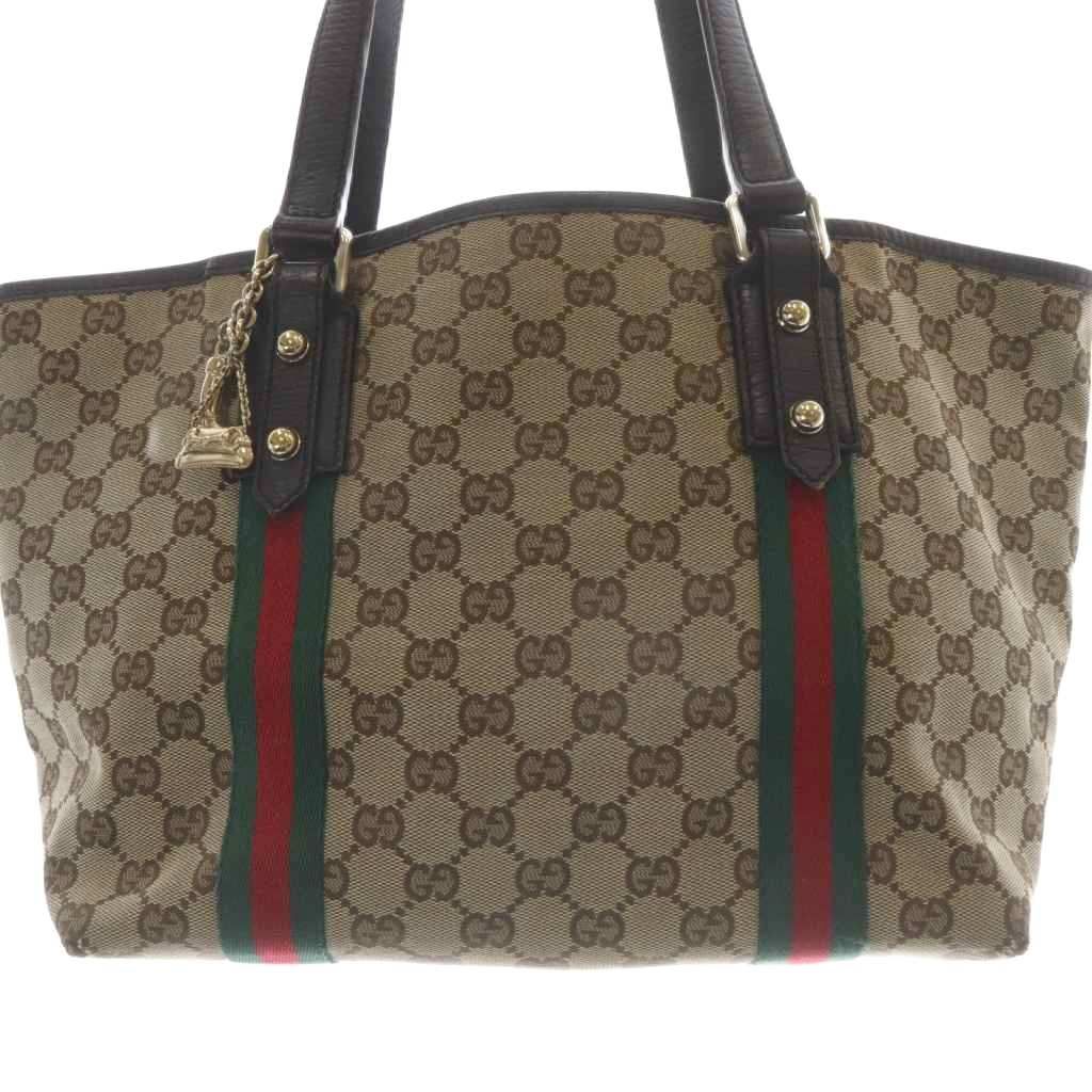 グッチ GUCCI GGキャンバス シェリーライン トートバッグ ハンドバッグ