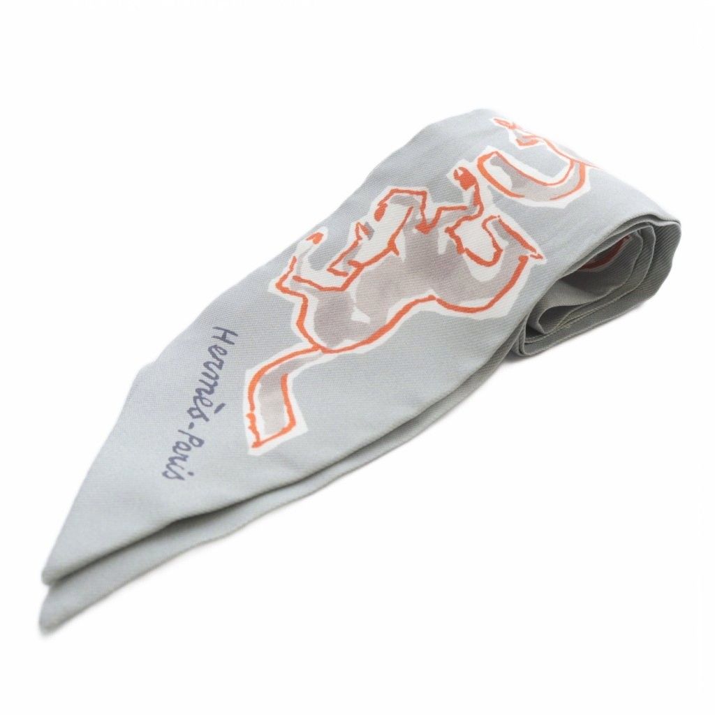 HERMES　エルメス　ツイリー　シュヴォリベルテ　自由の馬　シルクスカーフ エルメスツイリー 自由の馬/Chevaux en liberte 水色/ブラウン