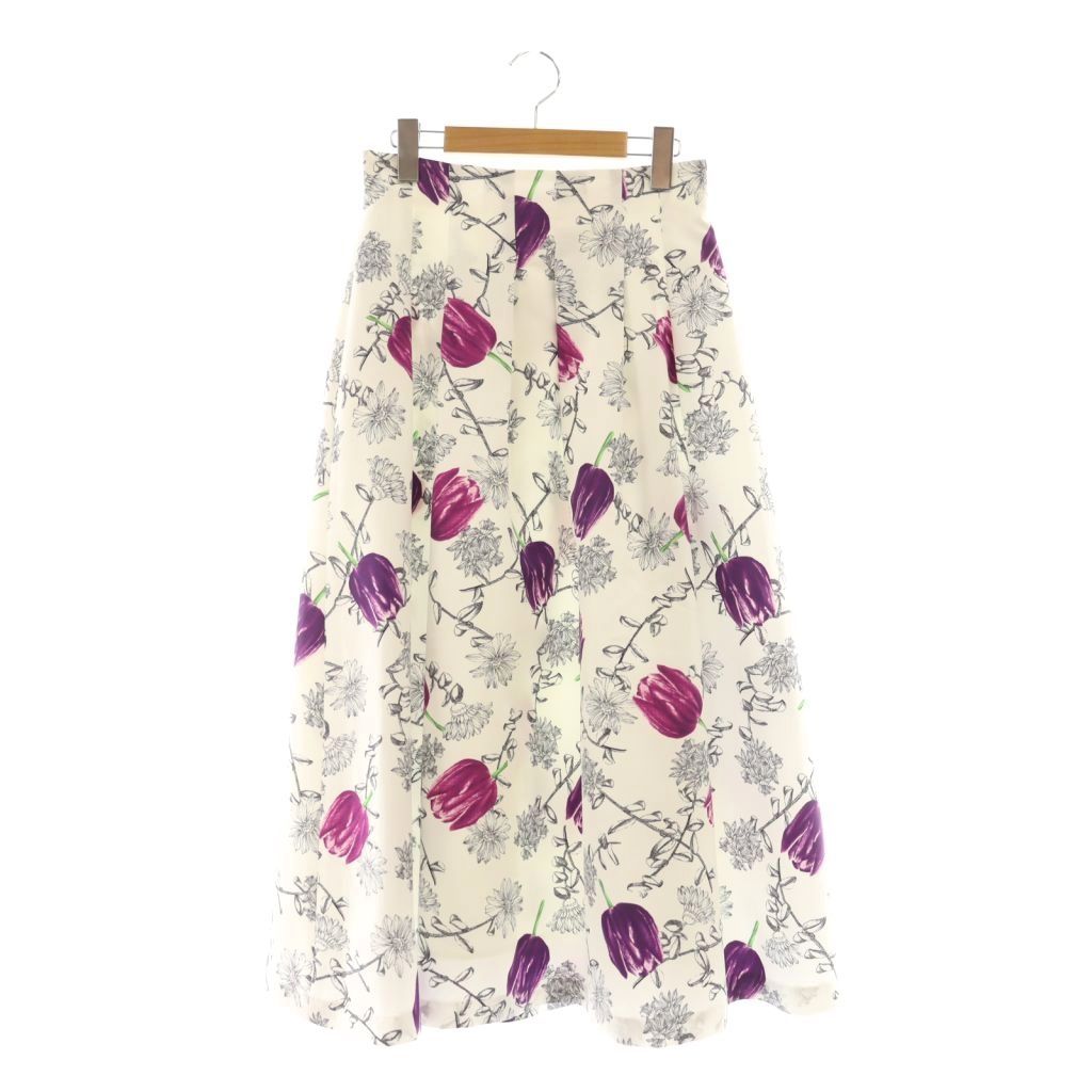 アナイ ANAYI 24SS チューリッププリントフレアスカート ロング 38
