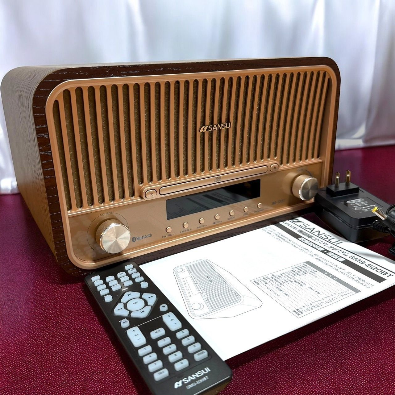 ☆送料無料 極美品 SANSUI サンスイ SMS-820BT Bluetooth 機能搭載 CD