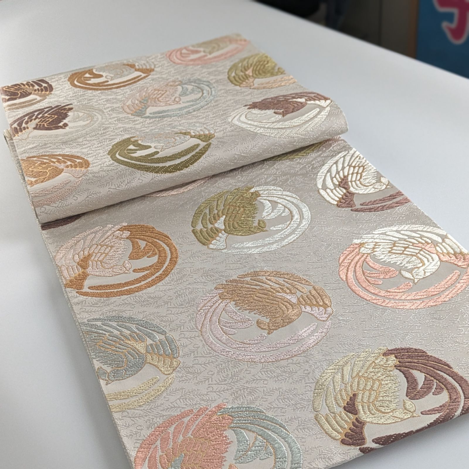 シュトラウス衣正絹西陣織鳳凰丸文花菱袋帯伝統柄 - メルカリ