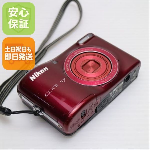 美品 COOLPIX L30 レッド 即日発送 デジカメ ニコン 本体 土日祝発送OK