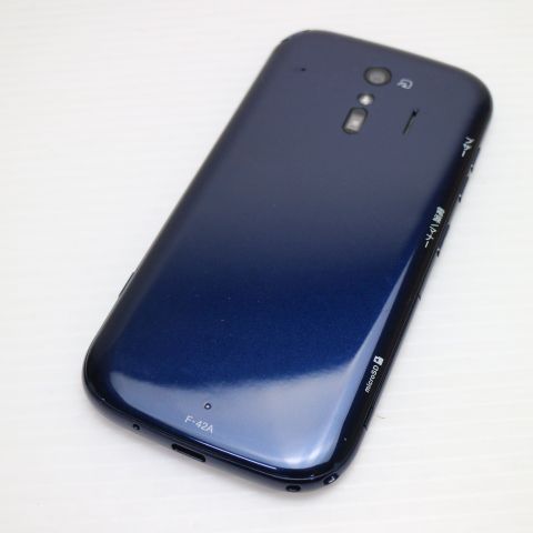 新品同様 F-42A らくらくスマートフォン ネイビー 即日発送 スマホ 白