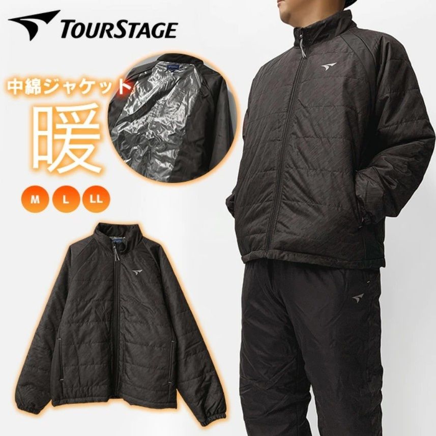 未使用 ブリヂストンゴルフ 長袖半袖 2WAY 中綿ブルゾン Lサイズ 黒