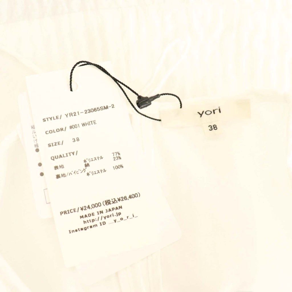 ヨリ yori 23SS フクレティアードブラウス プルオーバー ジャガード 38