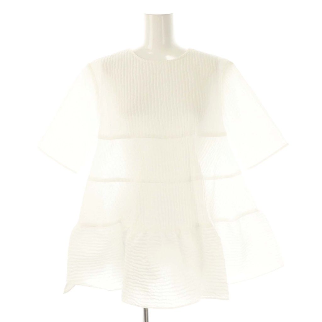 ヨリ yori 23SS フクレティアードブラウス プルオーバー ジャガード 38