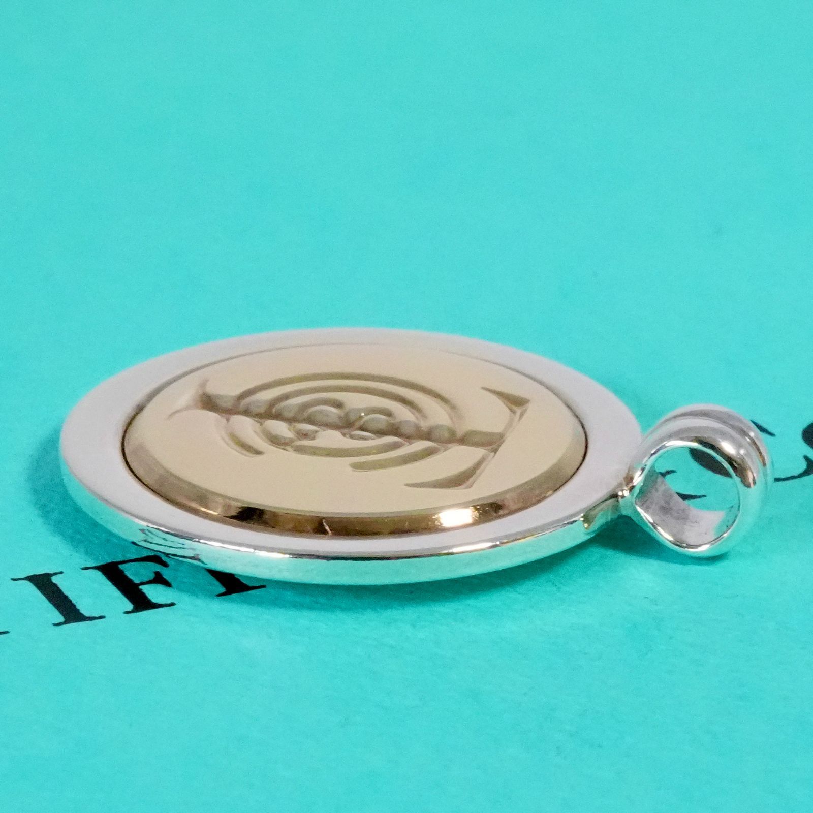 極美品 ティファニー 旧ロゴ コンビ チェーン社外品 シルバー k18 美品 オールドティファニー 旧ロゴ コンビ チェーン社外品 シルバー