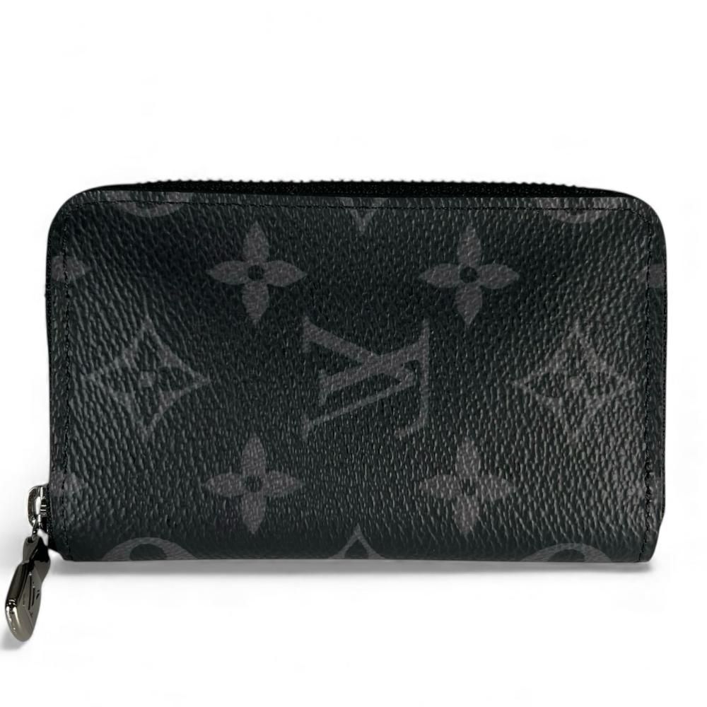 ルイヴィトン コインケース メンズ モノグラムエクリプス ジッピーコインパースヴェルティカル LOUIS VUITTON M 81662 ブラック 黒 シルバー金具 品