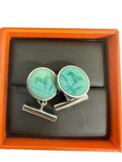 『HERMES』コロゾ ロゴモチーフカフス 中古】HERMES エルメス 小物 アクセサリー コロゾ カフス ヴィンテージ