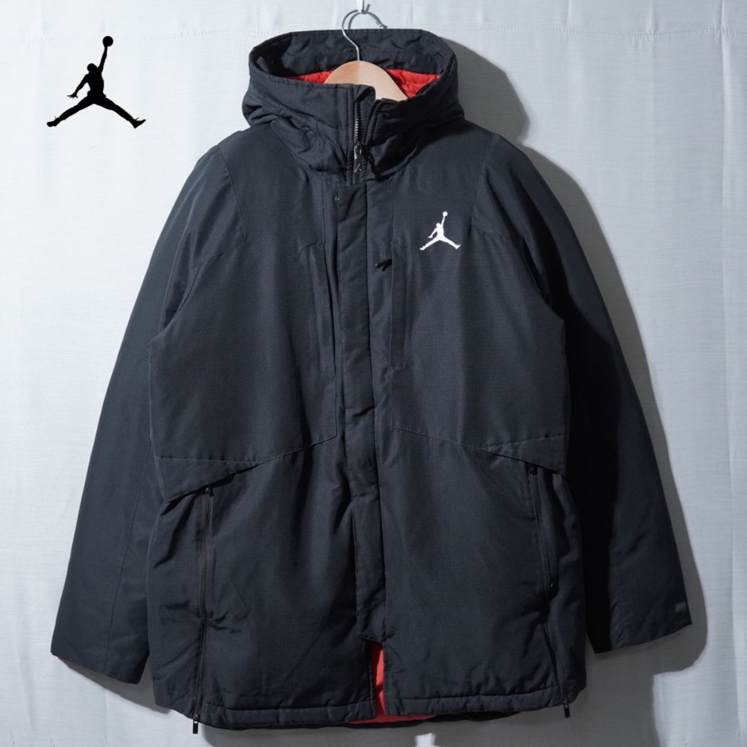 エアジョーダン AIR JORDAN ダウンジャケット M ブラック×レッド 550