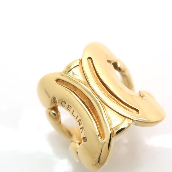 CELINE トリオンフ リング K18 イエローゴールド 約11号 ロゴ セリーヌ