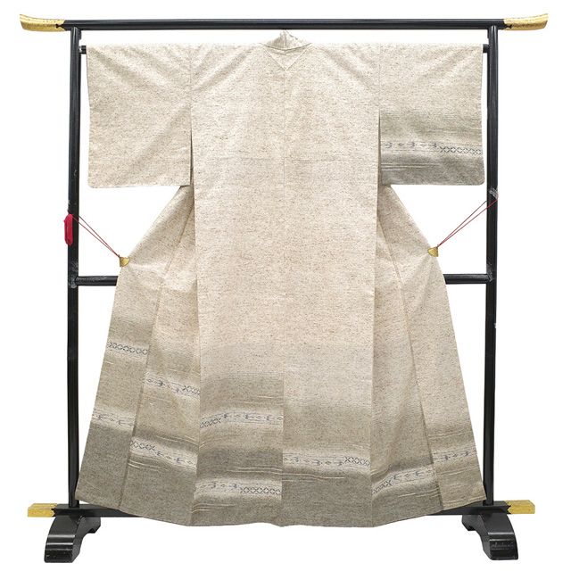 新古品】 ぜんまい紬 訪問着 着物 未使用 紬 正絹 袷 十日町 白